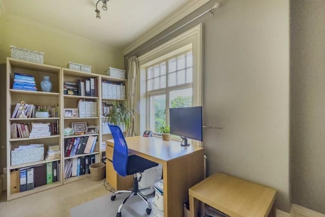 Flexible space used as a home office or study.