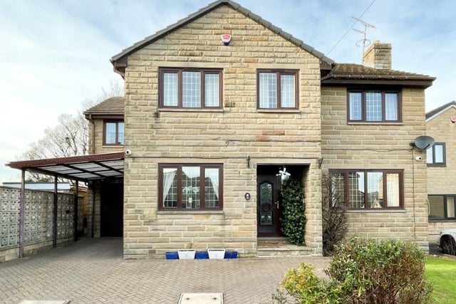 This property on Sandiway Bank, Thornhill. Dewsbury, is on sale with Hunters for offers in the region of £549,000