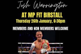 Josh Warrington is set to give a Birstall gym a big reopening launch.