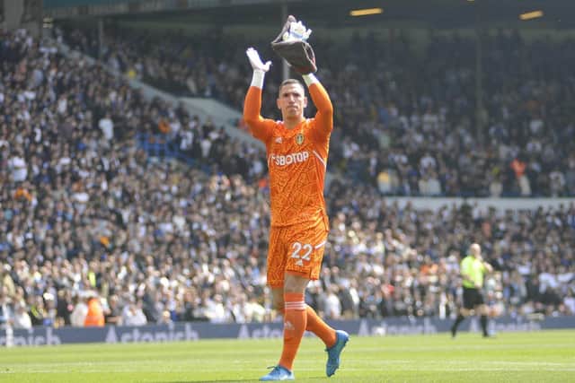Joel Robles thanks Leeds United supporters in his second Premier League start for the club.