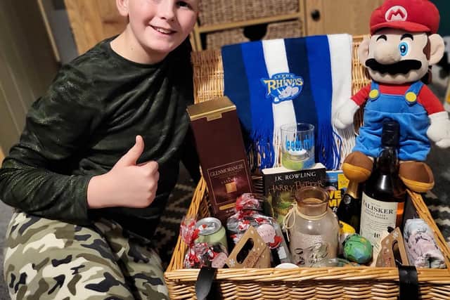 Archie has also raised money through baking and through charity hampers