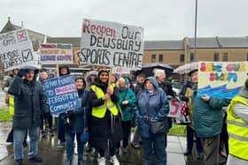 Campaigners at Dewsbury Sports Centre.