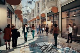 An artist's impression of how the revamped Dewsbury Arcade could look when restoration work is finished