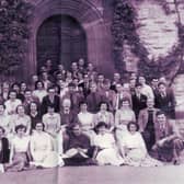 Members of Dewsbury Parish Church and Thornhill Parish Church Youth Groups. 
The picture above was kindly loaned to me over 15 years ago by David Scott, who used to be a member of Thornhill and sang in the choir.
Some of the people pictured he remembered at the time, were: Peter Scargill, Catherine Morrell, Ruth Charlesworth, Trevor and Brian Holroyd, Allen Binns, Audrey Lister and David Field.