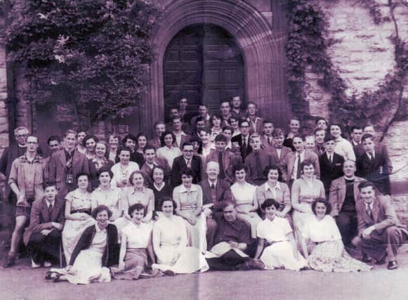 Members of Dewsbury Parish Church and Thornhill Parish Church Youth Groups. 
The picture above was kindly loaned to me over 15 years ago by David Scott, who used to be a member of Thornhill and sang in the choir.
Some of the people pictured he remembered at the time, were: Peter Scargill, Catherine Morrell, Ruth Charlesworth, Trevor and Brian Holroyd, Allen Binns, Audrey Lister and David Field.
