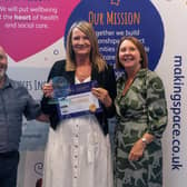 Debra Hanrahan, who works with Kirklees Supported Housing team in Batley, was presented with the Outstanding Contribution award by national adult health and social care charity Making Space.