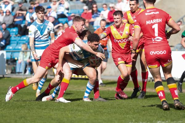 Halifax Panthers and Dewsbury Rams both suffered heavy defeats in the Championship this afternoon while Connor Wynne’s dramatic late double helped Featherstone Rovers end Widnes Vikings’ unbeaten start. Photo by Simon Hall - Halifax Panthers v Sheffield Eagles.