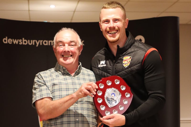 The Rams’ top try scorer for 2023, Owen Restall, was awarded the Amber Ribbon Player of the Year trophy from Amber Ribbon chairman Charlie Coates