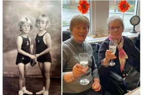Pat Woodhouse, right, received a “fabulous surprise” as her twin sister Pam travelled nearly 200 miles from Chipping Sodbury to Roberttown to celebrate their 90th birthday.