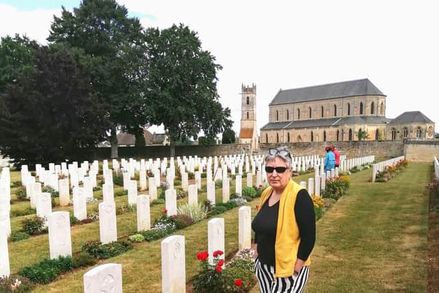 Karen at the Ranville War Cemetery