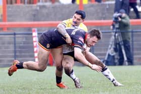 Dewsbury Rams have a month-long wait until they return to competitive action following their Challenge Cup defeat against York Knight. (Photo credit: Thomas Fynn).