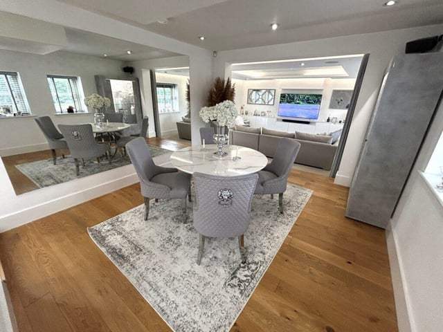 The dining area