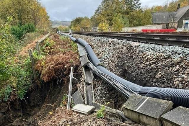 Passengers are being encouraged to check their journey before travelling as train services in the Dewsbury area are facing disruption due to a suspected landslip.