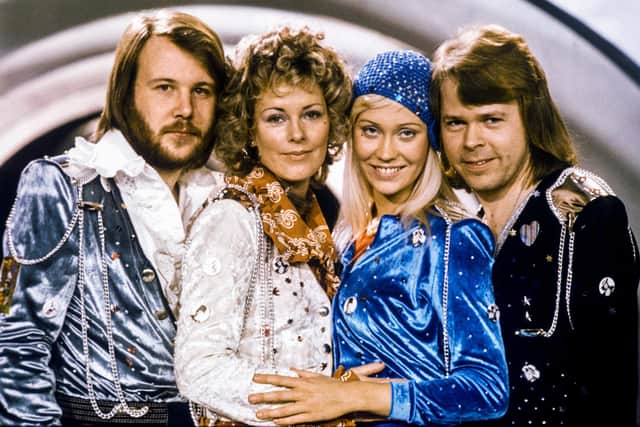 The musical features numerous songs by legendary Swedish pop group Abba, pictured in 1974. The quartet split up in 1982 after dominating the disco scene for more than a decade with hits like "Waterloo", "Dancing Queen", "Mamma Mia" and "Super Trouper". Photo OLLE LINDEBORG/AFP via Getty Images.