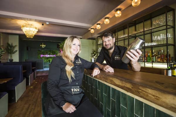 1924 cocktail bar opened in Cleckheaton on Friday, June 9. Michelle Hunt (owner, left) with her partner, Alex Clough.