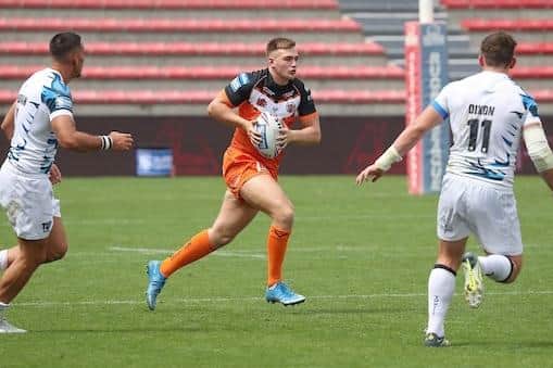Brad Martin in action for Castleford Tigers away to Toulouse. Picture: Manuel Blondeau/SWpix.com