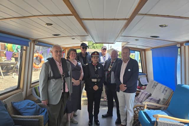 Following the presentation, official guests stepped aboard the charity’s fleet for a short canal trip.