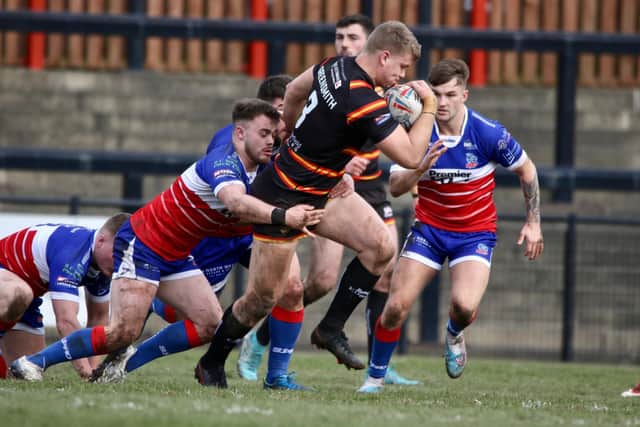 Dewsbury Rams made it three wins from three in League 1 after a 6-25 triumph at Workington Town.