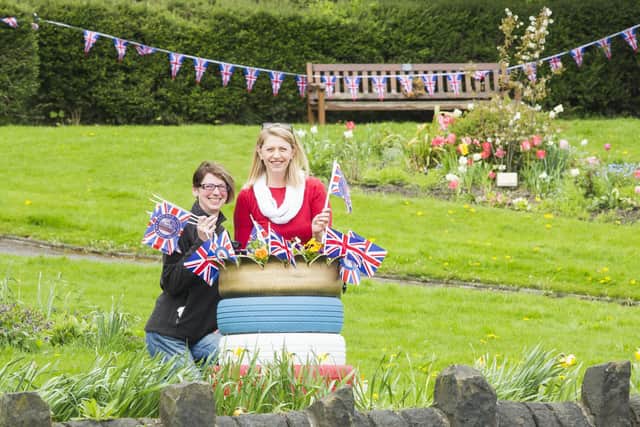 Organisers Emma Ferdinand, right, and Louise Dunnington preparing for Oakenshaw's Coronation Big Lunch.