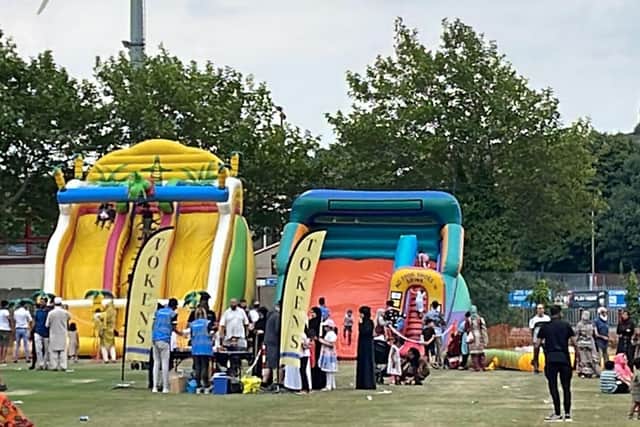The event involved an array of different rides, food stalls, bouncy castles, Mendhi-Henna crafts, face painting tents, and various team sport activities.