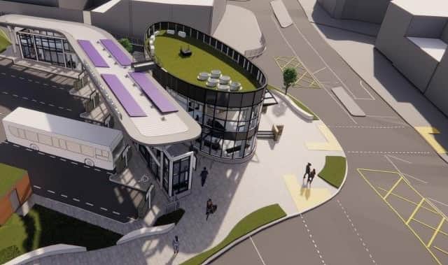 An artist's impression of plans for the new bus station in Heckmondwike