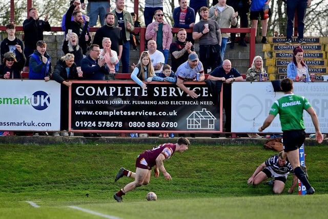 Match action from the Good Friday clash between Batley and Featherstone