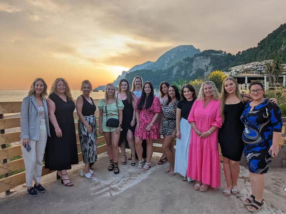 Independent travel agents from across Yorkshire and the Midlands sample the delights of the hotel chain Domes Resorts on the island of Corfu.