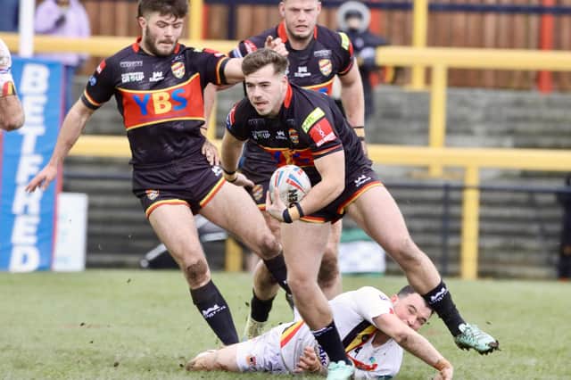 Dewsbury Rams lost 40-4 to Bradford Bulls in their 1895 Cup group stage clash at the FLAIR Stadium