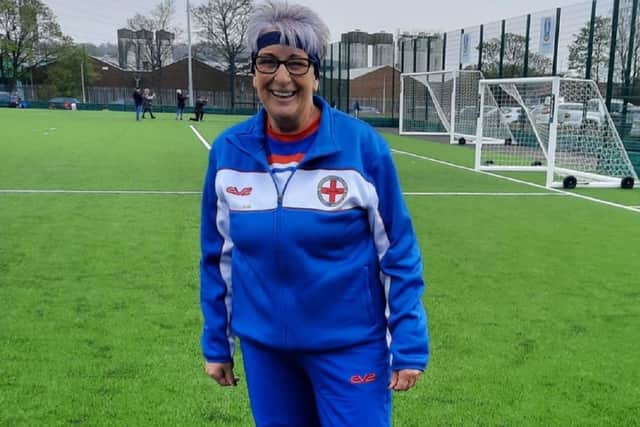 Wakefield's Jan Taylor is loving life a a member of the England walking football team.