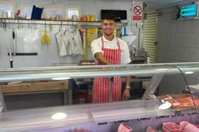 The lean farm shop worker, named only as Luke, sent hearts fluttering when a "sexy" photo of him in his apron was shared by his bosses on social media. (Photo credit: Chidswell Farm Shop Facebook).