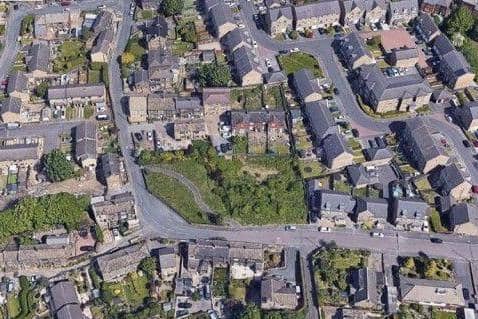 An aerial view of the site at Occupation Lane looking north. Photo: Kirklees Council