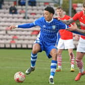 New Liversedge FC signing George Proctor (right) in action for Barnsley U23s against Sheffield Wednesday U23s.