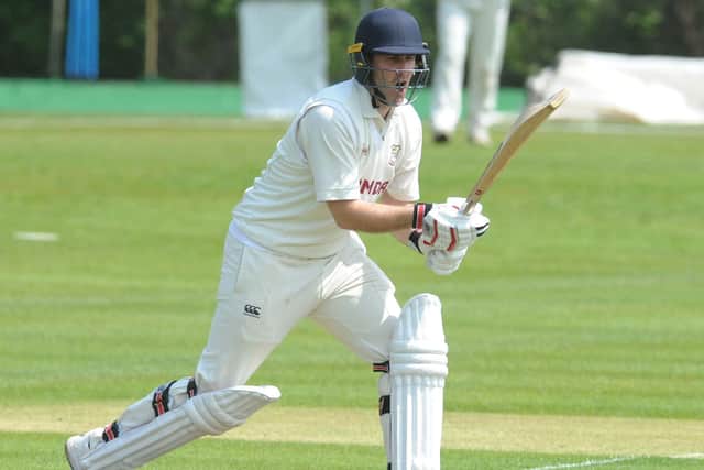 Sam Frankland suffered injury as he scored 36 for Woodlands in their cup final.