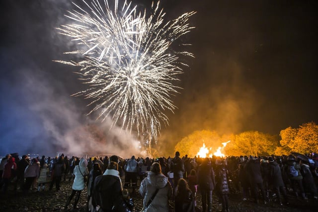 The fireworks display lit up the night skies across Mirfield.