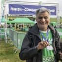 Khalid Hussain, 61, is gearing up for his second walking challenge as he negotiates Snowdon despite having no vision at all.