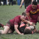 Dewsbury Moor Maroons were pushed hard for their win over Saddleworth Rangers. (Photo by Rob Hare)