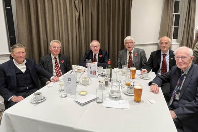 Former students of Wheelwright Grammar School, Dewsbury, at the old boys reunion dinner held at Healds Hall Hotel..