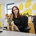 Finn was adopted by Dogs Trust Leeds receptionist Megan Aguirregoicoa