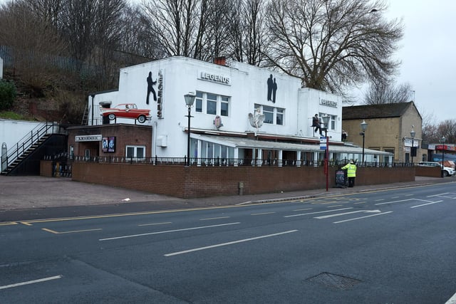 Legends Bar in Batley before its closure in July 2022.