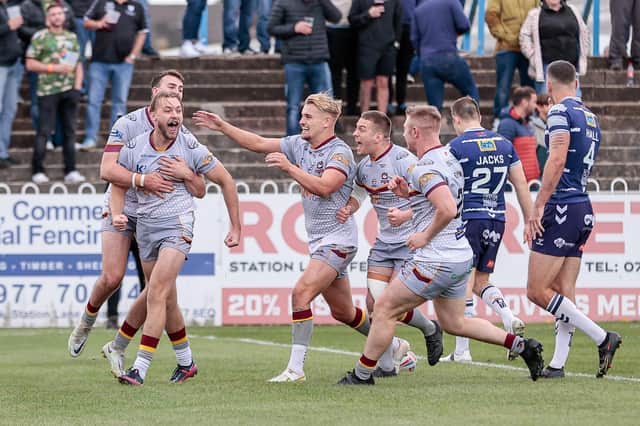 Batley players celebrate. Picture: Neville Wright www.imagewrights.com