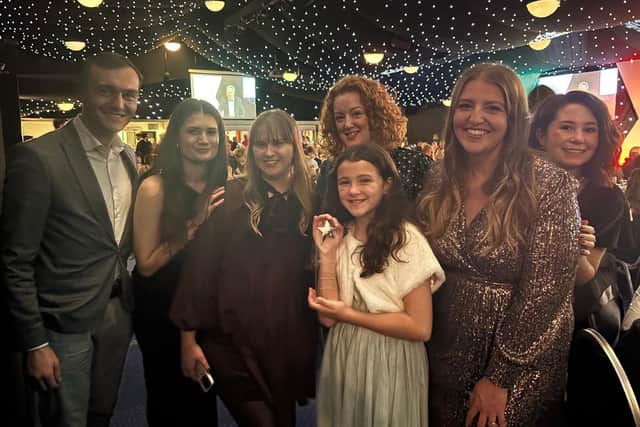 Matilda pictured with the Articulate Agency team at the awards evening.