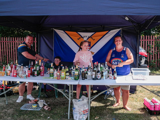 Crowds at Batley Bulldogs' Pink Weekend at the Fox's Biscuits Stadium to raise funds for a breast cancer charity