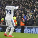 Crysencio Summerville and Willy Gnonto celebrate Leeds United's winning goal against Bournemouth.