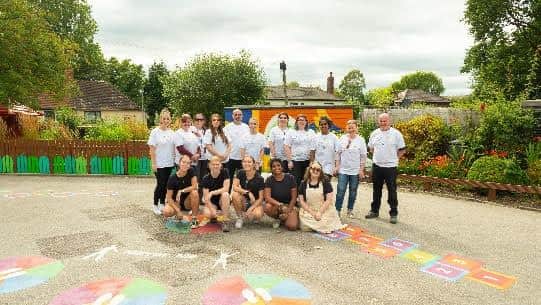 Volunteers redecorated six classrooms and playground areas at St Patrick's Primary Academy in Birstall