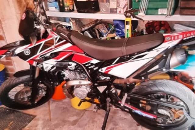 Police are appealing for information after a motorbike was stolen in a burglary in Cleckheaton