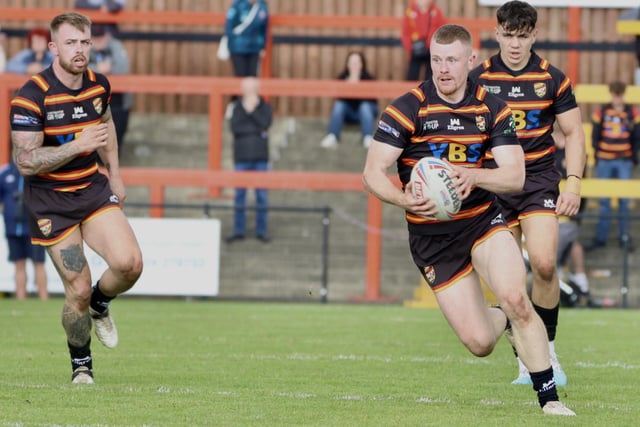 Dewsbury Rams defeated Workington Town 38-8 to clinch the League One title