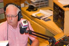 Mike Binns presenting his show at HWD Hospital Radio’s studio