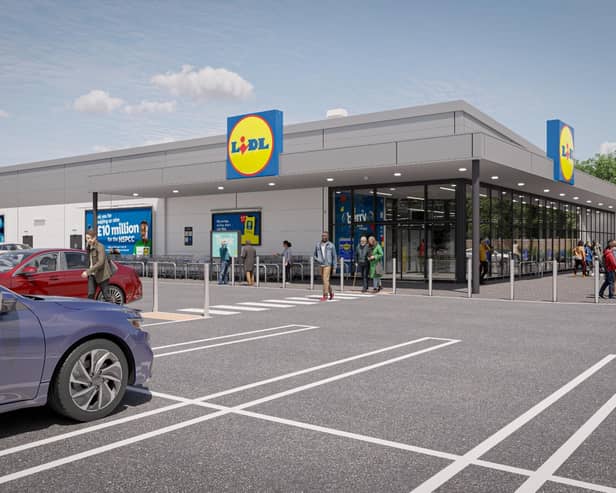 An artist's impression of the new Lidl store in Birstall.