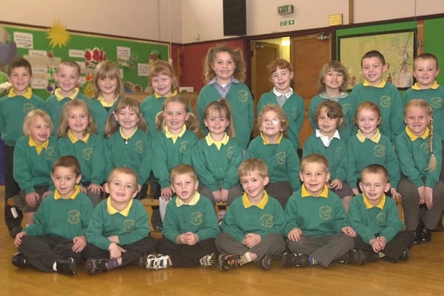 The reception class at St.Mary's First and Nursery School in 2004.