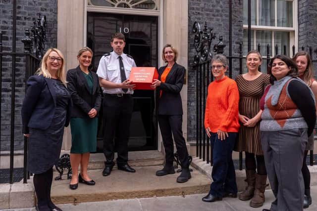 Spen Valley MP Kim Leadbeater joined Cycling UK at Downing Street to hand over a petition calling for women to feel safer on their bikes.